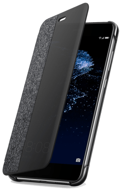 Custodia folio Huawei grigio scuro e nera per P10