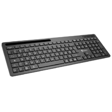 Teclado inalámbrico HEDEN 104keys 2.4Gh/BT, soporte integrado para teléfono conexión BT3.0&BT5.0&2.4Ghz incl. pila, negro