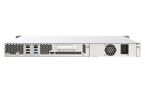 QNAP TS-453DU NAS Bastidor (1U) Intel® Celeron® J4125 4 GB DDR4 0 TB QNAP Turbo System Negro, Gris