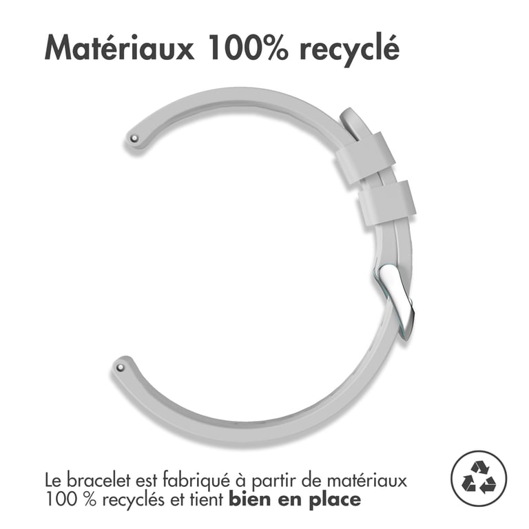 Bracelet 20mm Silicone flexible - vue 6