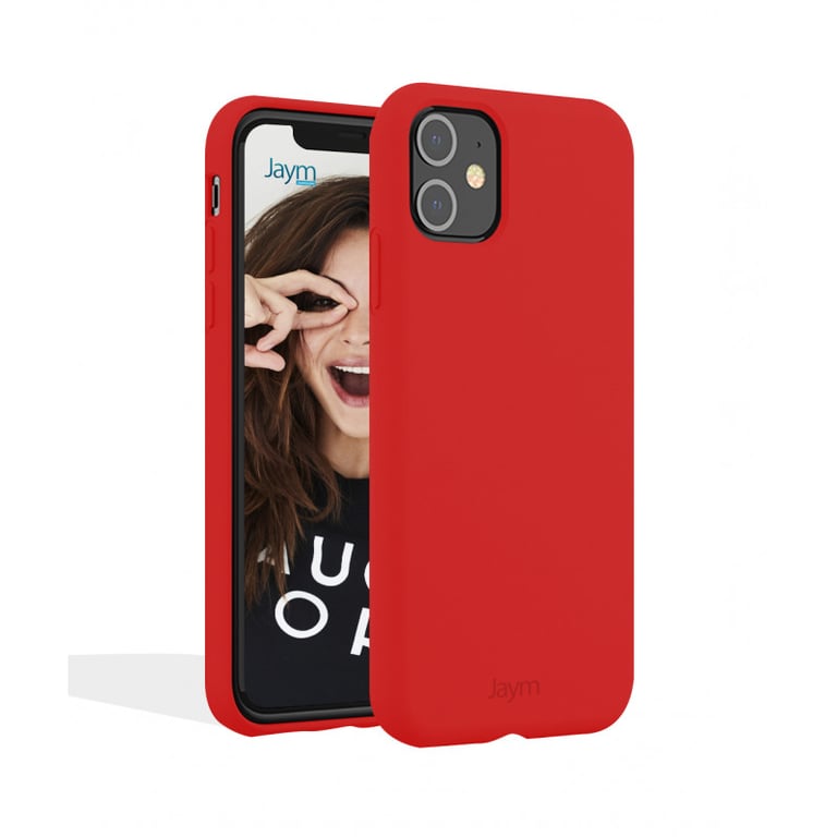 Coque Silicone Premium Rouge pour Apple iPhone 14 Plus -100% Silicone et Microfibre - Renforcée et Ultra Doux