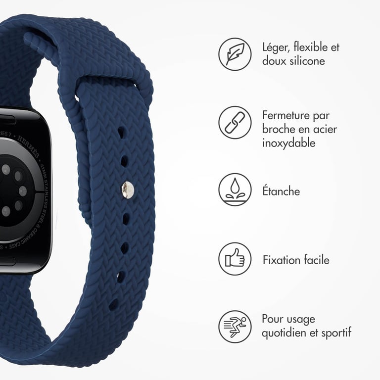 Bracelet Apple Watch 49mm Silicone tressé - vue 6