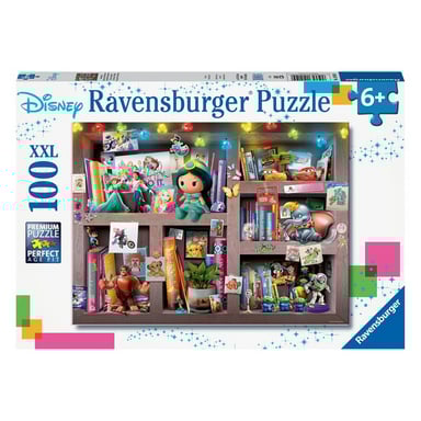 Puzzle XXL de 100 piezas - Estantería de coleccionista para niños Disney