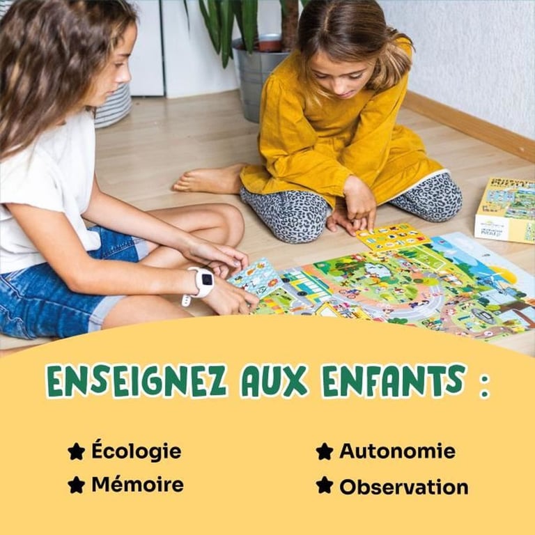 Jeux éducatifs GEOMAG Observation Puzzle City Puzzle écologique Découverte des villes durables Poster inclus - vue 4