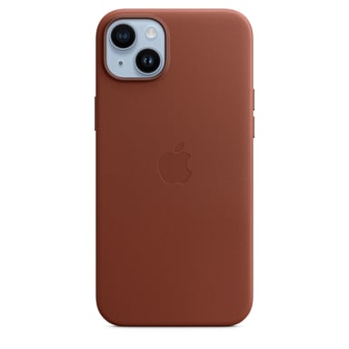 Coque en cuir pour Apple iPhone 14 Plus - Ambre