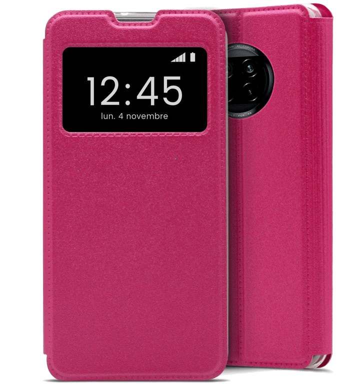 Etui Folio compatible Rose Xiaomi Redmi Note 9T 5G