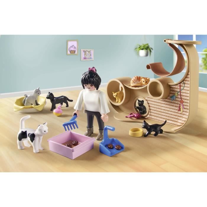 Bar à Chats PLAYMOBIL avec 6 Chats et 3 Personnages Amusants Neuf - vue 3