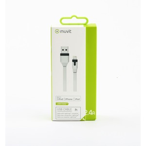 Tab Cable Plat Charge & Synchro 2.4A Usb/Lightning 2M Blanco