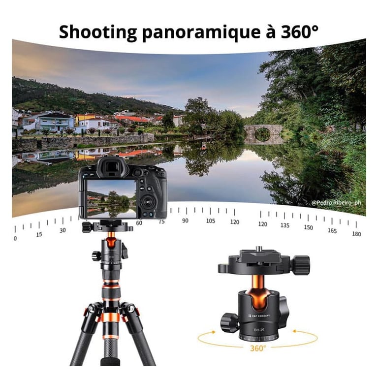 K&F Rotule 360 métal diamètre 25 mm Neuf - vue 2