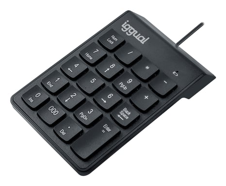 iggual Teclado numérico USB CK-NUM-19T negro