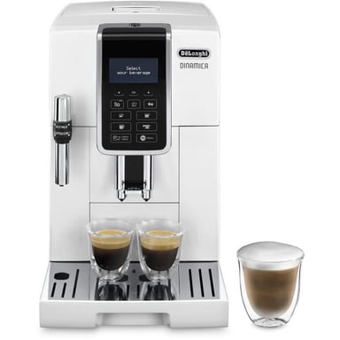 Machine expresso automatique avec broyeur -  Dinamica ECAM350.35.W - Buse vapeur - 15 bar - Machine a café grains - Blanc