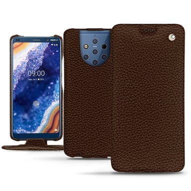 Housse cuir Nokia 9 PureView -  - Marron - Cuir grainé