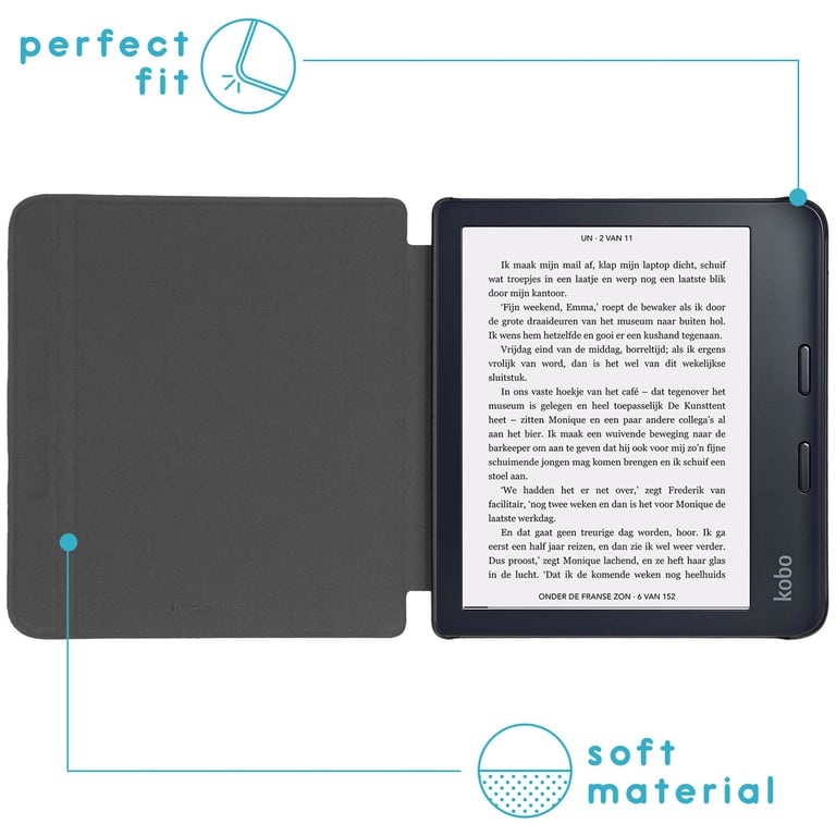 imoshion ?Slim Hard Sleepcover avec support pour Kobo Libra 2 / Tolino Vision 6 Neuf - vue 3
