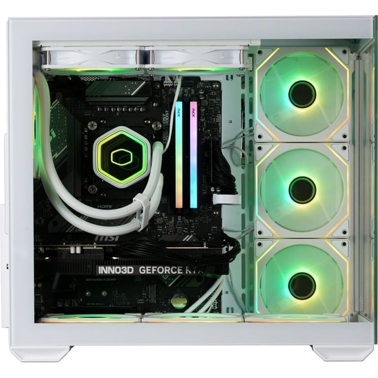 PC de bureau gamer COOLER MASTER Ryzen 8700F RTX 5060 Ti 32Go DDR5 1To SSD PCIe Gen 4 Blanc sans Windows - Neuf