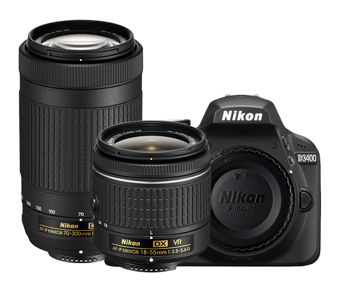 Appareil Photo Numérique Réflex NIKON D3400 + Objectifs 18-55mm et 70-300mm – 24.2 MP, Bluetooth - vue 10