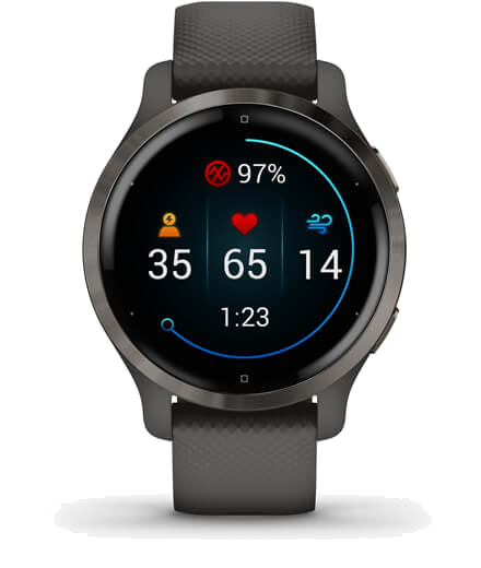 Garmin Venu 2S 2,79 cm (1.1 ) AMOLED 40 mm Graphite GPS (satellite)