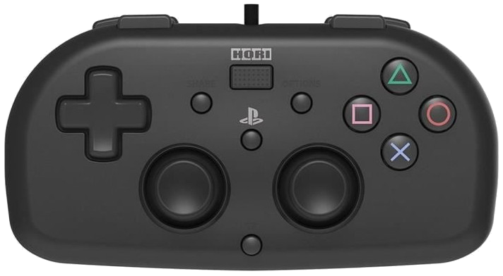 Hori Mini Manette Filaire Noire Pour PS4 - Licence Officielle Sony