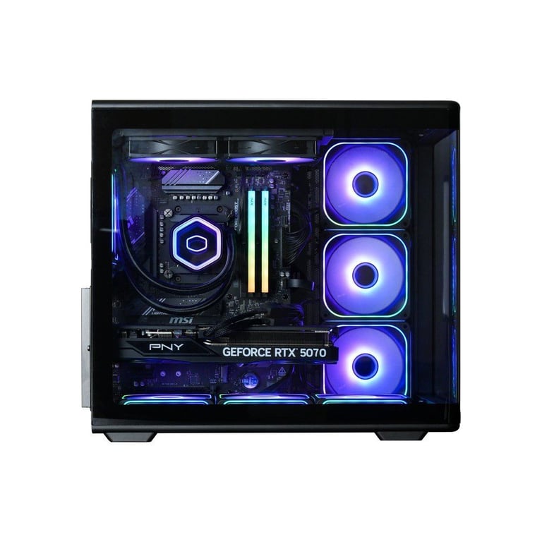 PC Gamer powered by COOLER MASTER Sans Windows AMD Ryzen RTX 5070 12 Go RAM DDR5 SSD - vue 4
