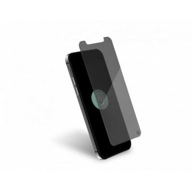 Force Glass Protection d'écran pour iPhone 12/12 Pro en Verre Organique Plat Privé Noir transparent
