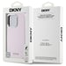 Custodia DKNY per iPhone 16 Pro 6,3'' rosa Custodia rigida Silicone liquido Logo piccolo metallo MagSafe