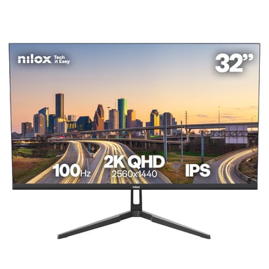 Nilox MONITOR 32 IPS 100 HZ HDMI Y DP écran plat de PC 81,3 cm (32 ) 2560 x 1440 pixels Quad HD LCD Noir - Neuf