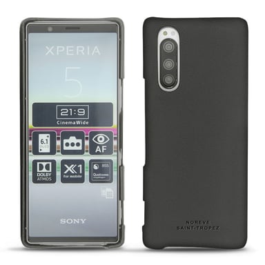 Coque cuir Sony Xperia 5 -  - Noir - Simili cuir