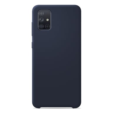 Coque silicone unie Soft Touch Bleu nuit compatible Samsung Galaxy A51