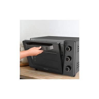 Mini horno de encimera Black & Decker BXOV3000E 30 L 1500 W con convección y asador Gris antracita