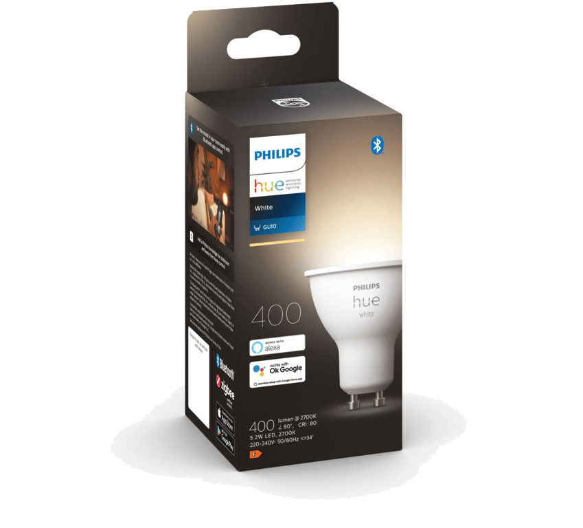 PHILIPS Hue White ampoule LED connectée GU10 - Compatible Bluetooth