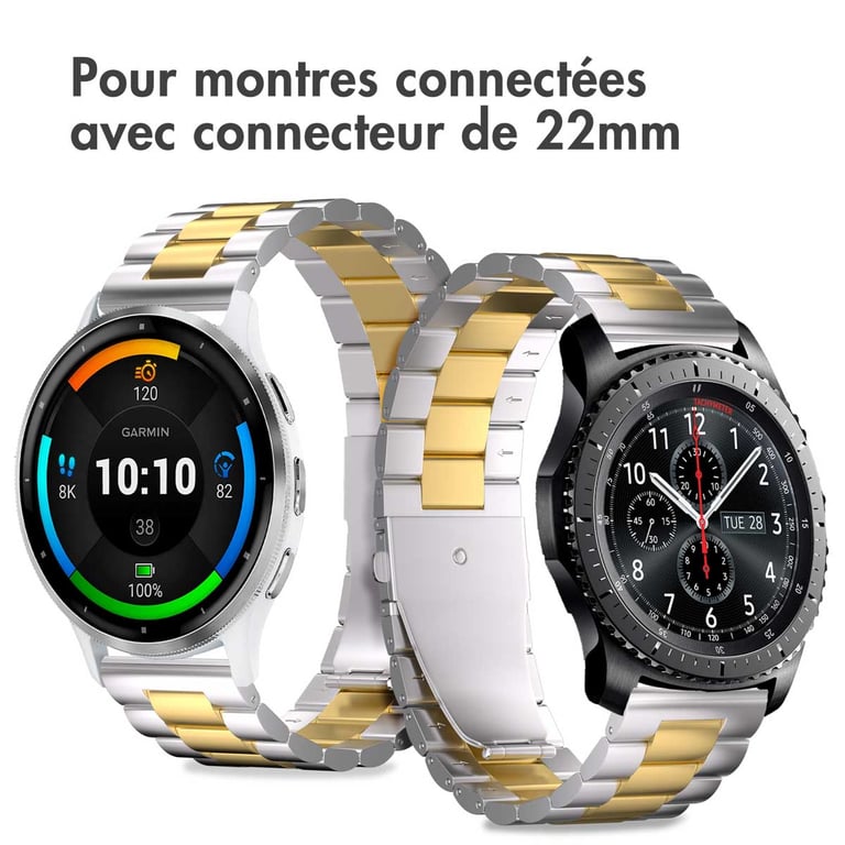 Bracelet imoshion en acier 22mm Doré - vue 9