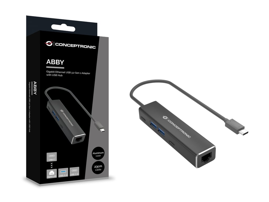 Conceptronic ABBY14B station d'accueil Avec fil USB 3.2 Gen 1 3.1 Gen 1 Type C Neuf - vue 3
