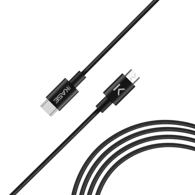 Cavo intrecciato metallico da USB-C a micro-USB per ricarica/sincronizzazione (1M)