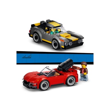 LEGO City 60497 Station de lavage automatique avec véhicules et minifigurines Noir Rouge