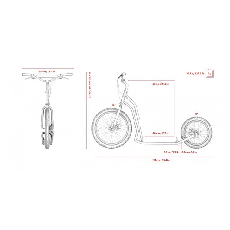 Scooter Tout Terrain Yedoo S2016 Disc pour Aventures Urbaines Neuf - vue 2