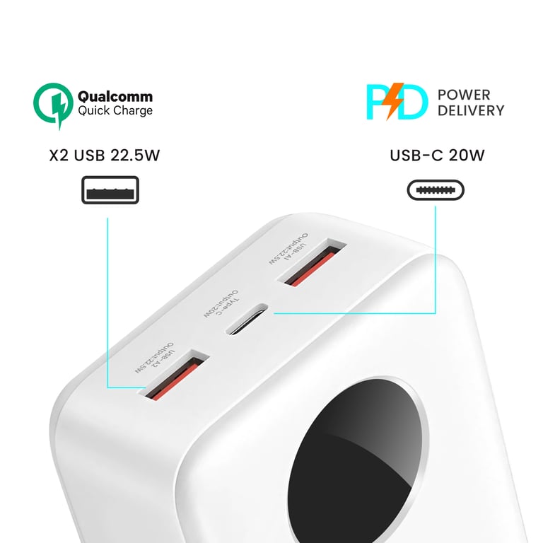 Batterie Externe 30000mAh USB C et 2xUSB Écran LCD Bwoo Neuf - vue 2