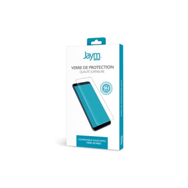 JAYM - Cristal Protector Premium para Oppo Find X3 Neo - 3D Incurvado con Contorno Negro - 9H Ultra Durable Reforzado - Calidad Asahi Premium