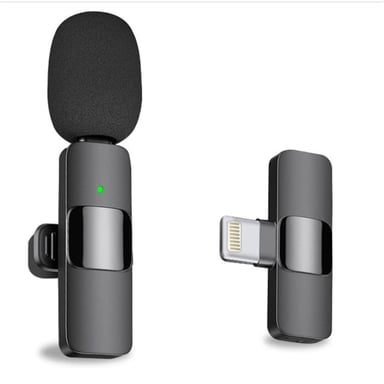 CP K9 Mini Lightning Smartphone Wireless clip clear sound microphone noise cancell (5.7x1.5cm) Black