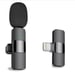 CP K9 Mini Lightning Smartphone Wireless clip clear sound microphone noise cancell (5.7x1.5cm) Black