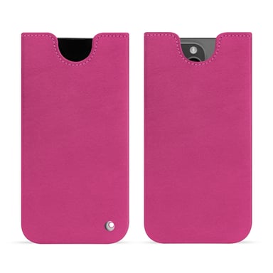 Pochette cuir Apple iPhone 15 Pro Max - Pochette - Rose - Cuir lisse premium