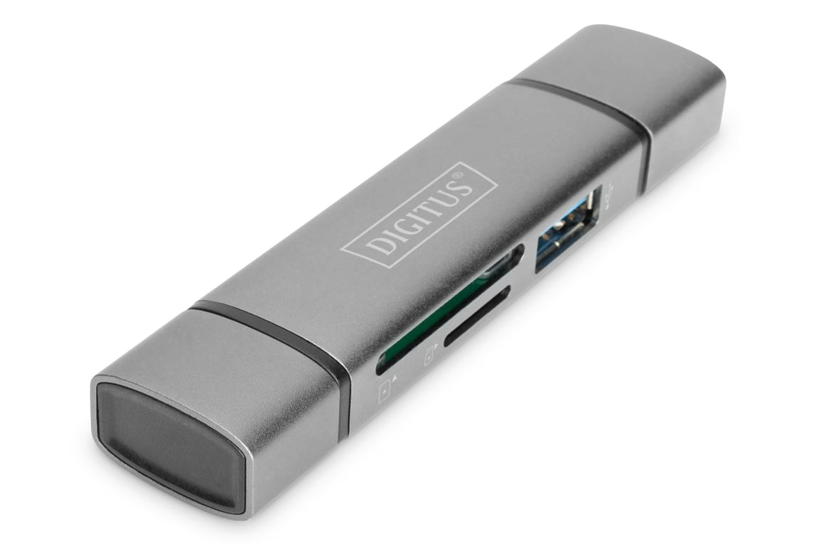 DIGITUS Hub à Double Lecteur de Carte USB CUSB 3.0