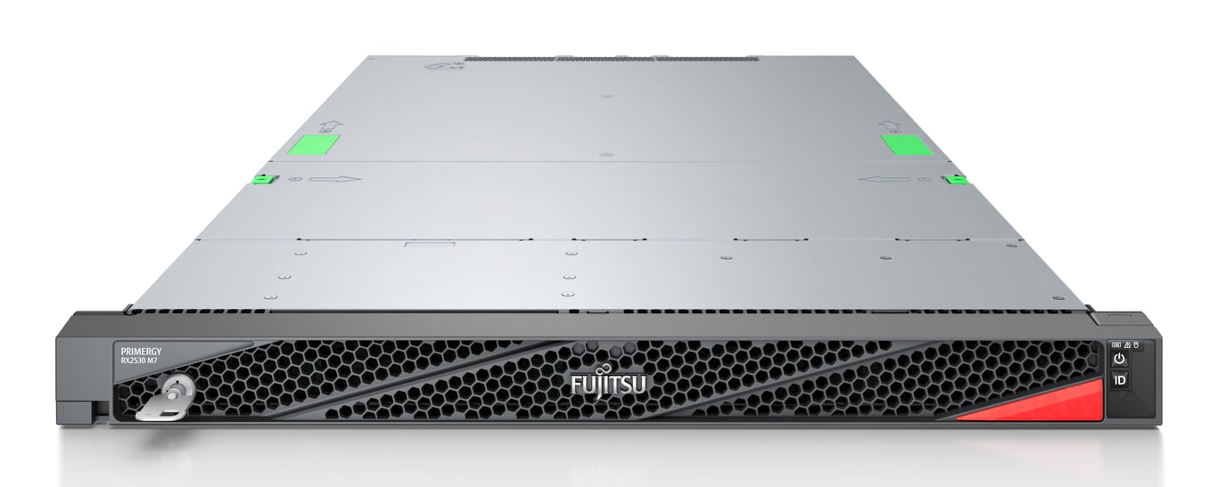 Fujitsu PRIMERGY RX2530 M7 serveur 0 Go Rack (1 U) Intel® Xeon® Silver 4510 2,4 GHz 32 Go DDR5-SDRAM 900 W - Neuf