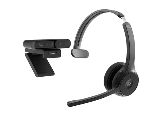 Cisco BUN-721+CAMD-C-WW écouteur/casque Sans fil Arceau Bureau/Centre d'appels Bluetooth Socle de chargement Noir