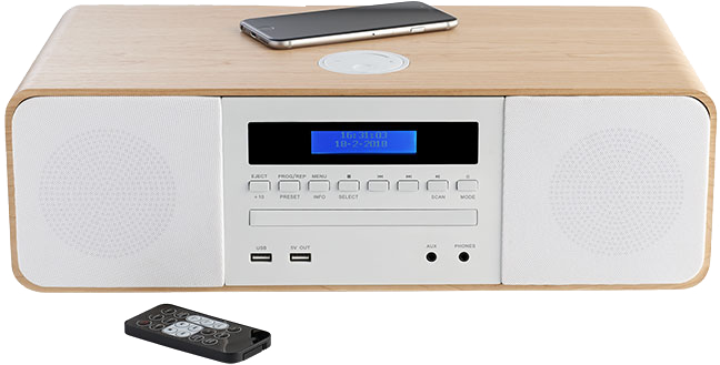 Micro radio/CD/MP3/USB/Bluetooth + Carga por inducción Thomson