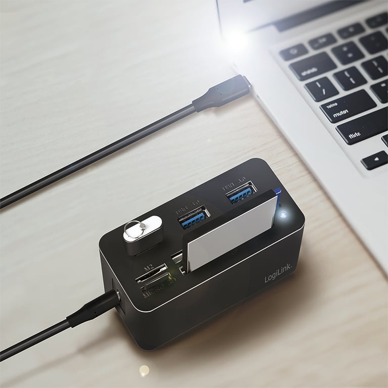 LogiLink CR0046 station d'accueil Avec fil USB 3.2 Gen 1 3.1 Gen 1 Type C Neuf - vue 2