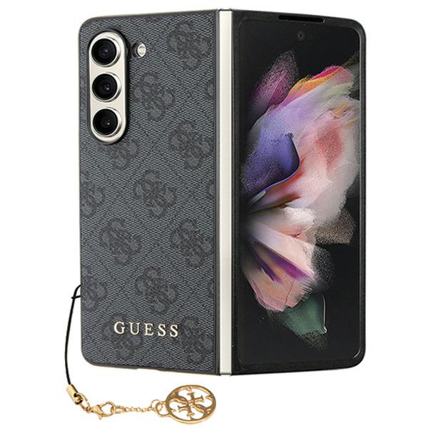 Étui Guess 4G Charms Collection pour Samsung Galaxy Z Fold5, gris - Neuf