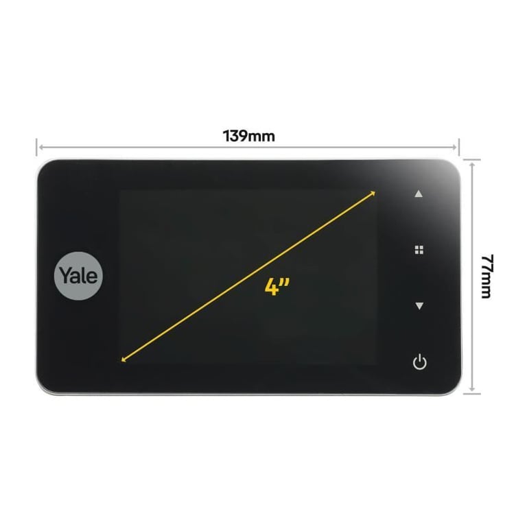 Judas numérique YALE DDV4500 Enregistreur Ecran LCD 4 Porte Epaisseur 38 110mm Angle Vision 105° - vue 4