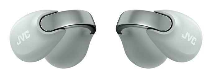 JVC HA-NP1T Casque True Wireless Stereo (TWS) Clip d'oreille Appels/Musique USB Type-C Bluetooth Gris, Argent