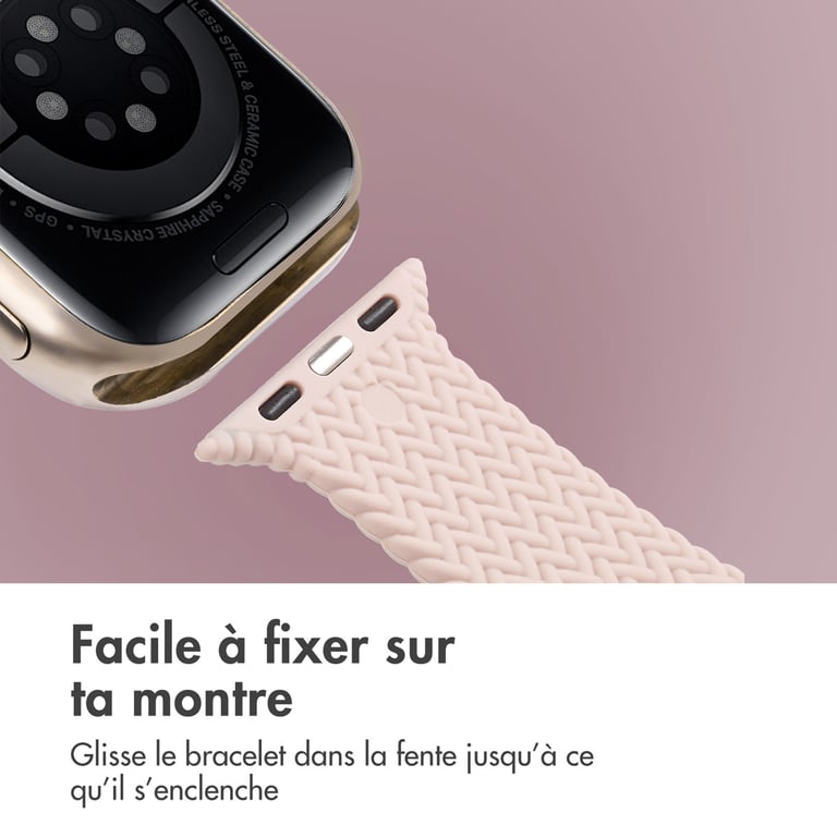 imoshion Bracelet en silicone tressé pour 'Apple Watch Series 1 à 9 / SE 384041 mm | Series 10 42 mm Neuf - vue 6