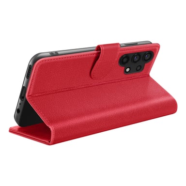 Étui Portefeuille pour Galaxy A32 4G avec Support et Languette Magnétique Rouge