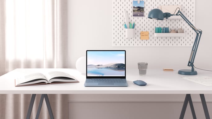 Microsoft Surface Laptop Go Intel® Core™ i5 i5-1035G1 Portátil 31,6 cm (12.4'') Pantalla táctil 8 GB LPDDR4x-SDRAM 256 GB SSD Wi-Fi 6 (802.11ax) Windows 10 Home en modo S Azul